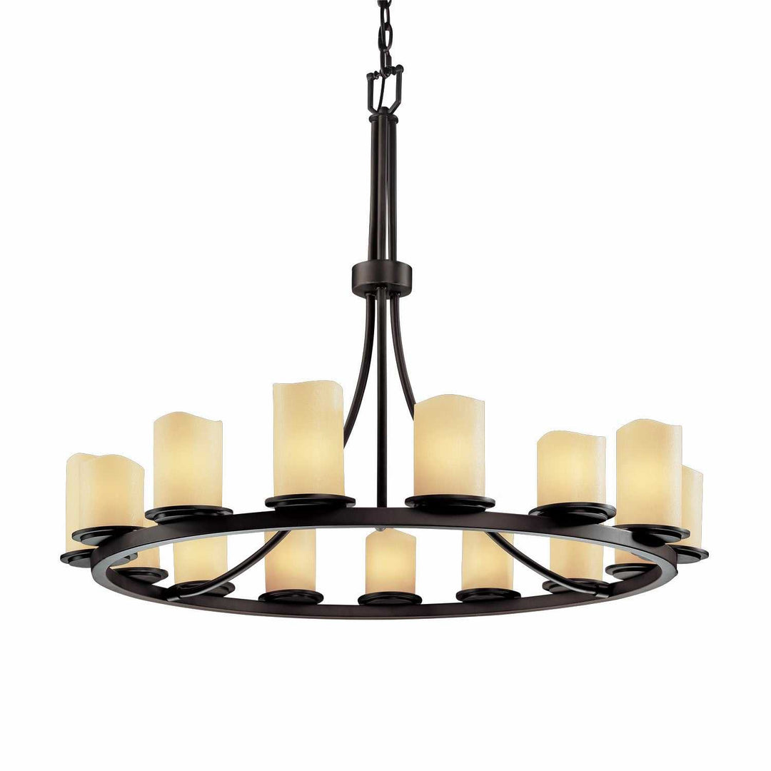 CandleAria LED Chandelier in Dark Bronze Justice Designs