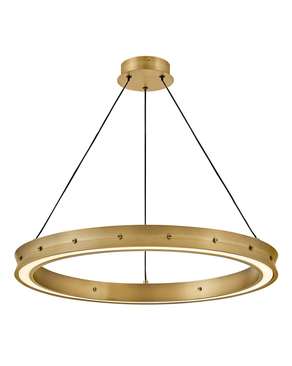 Althea LED Chandelier in Lacquered Brass - available from The Lighting Shoppe, trusted by Canadian homeowners