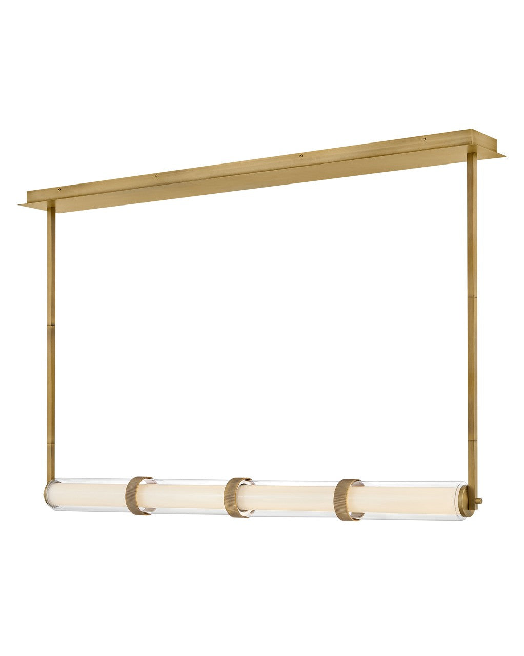 Cy LED Linear Pendant in Lacquered Brass - available from The Lighting Shoppe, trusted by Canadian homeowners