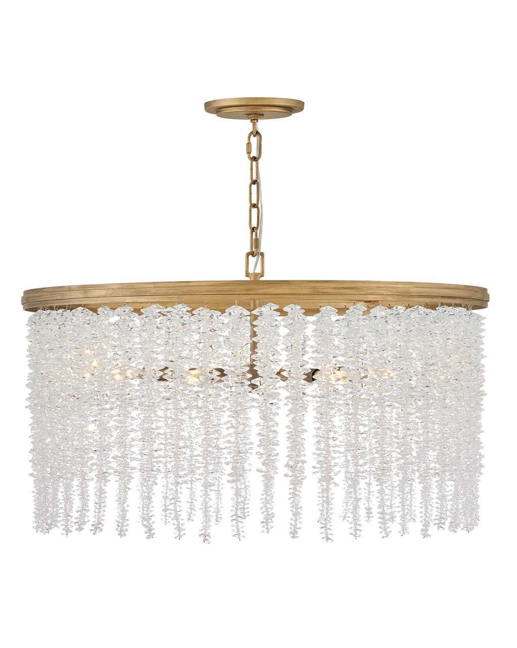 Rubina LED Convertible Chandelier in Burnished Gold - available from The Lighting Shoppe, trusted by Canadian homeowners