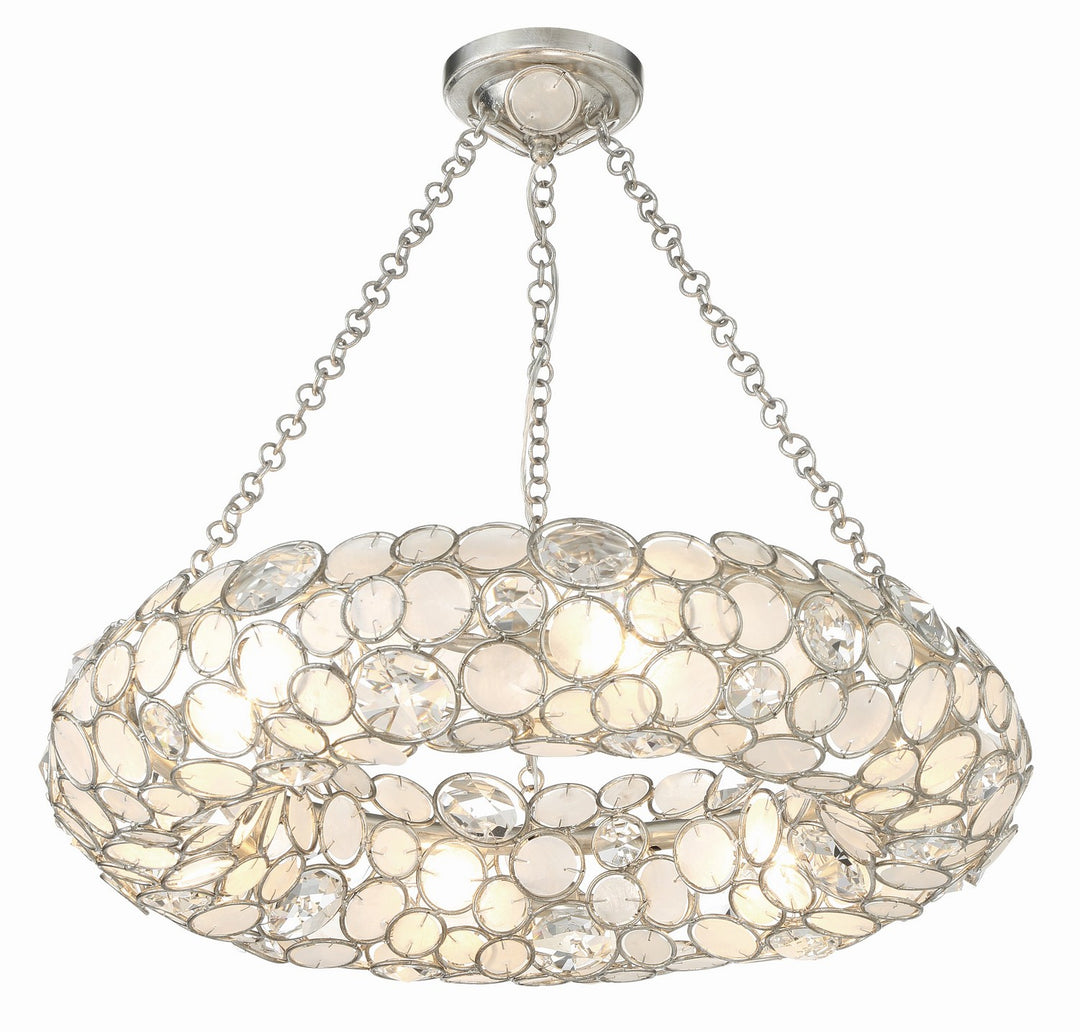 Palla Six Light Chandelier in Antique Silver - available from The Lighting Shoppe, trusted by Canadian homeowners