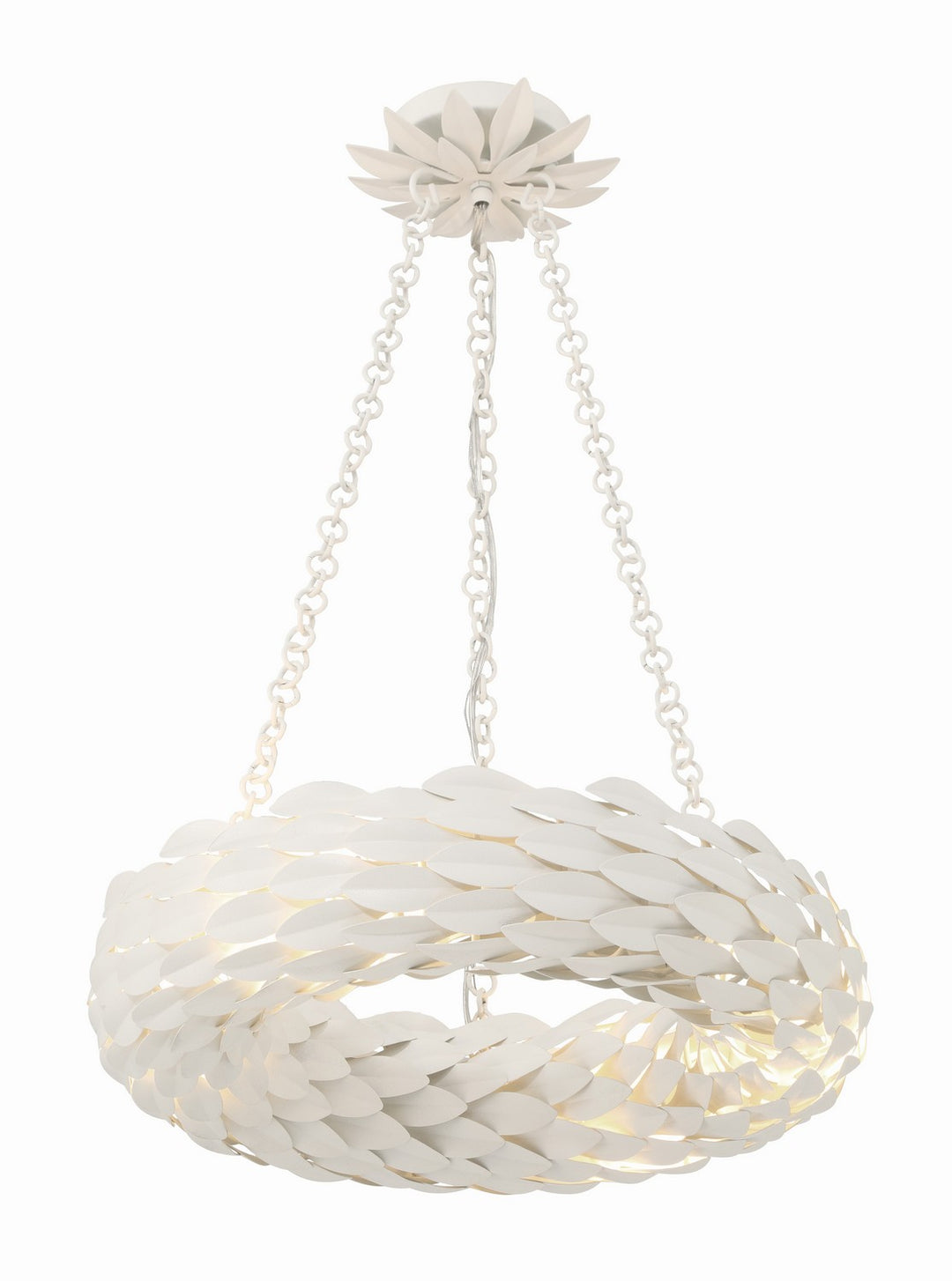 Broche LED Chandelier in Matte White - available from The Lighting Shoppe, trusted by Canadian homeowners