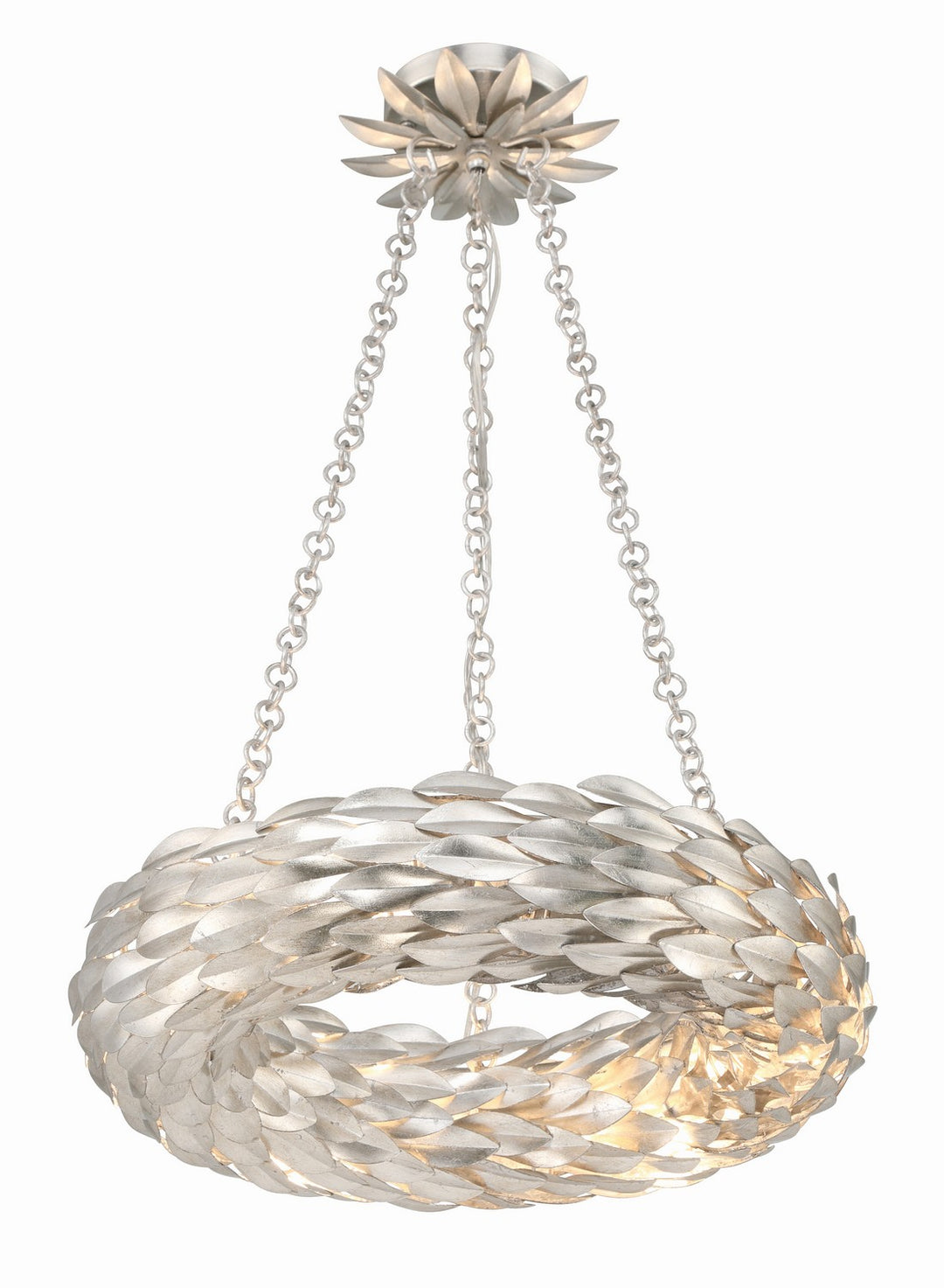Broche LED Chandelier in Antique Silver - available from The Lighting Shoppe, trusted by Canadian homeowners
