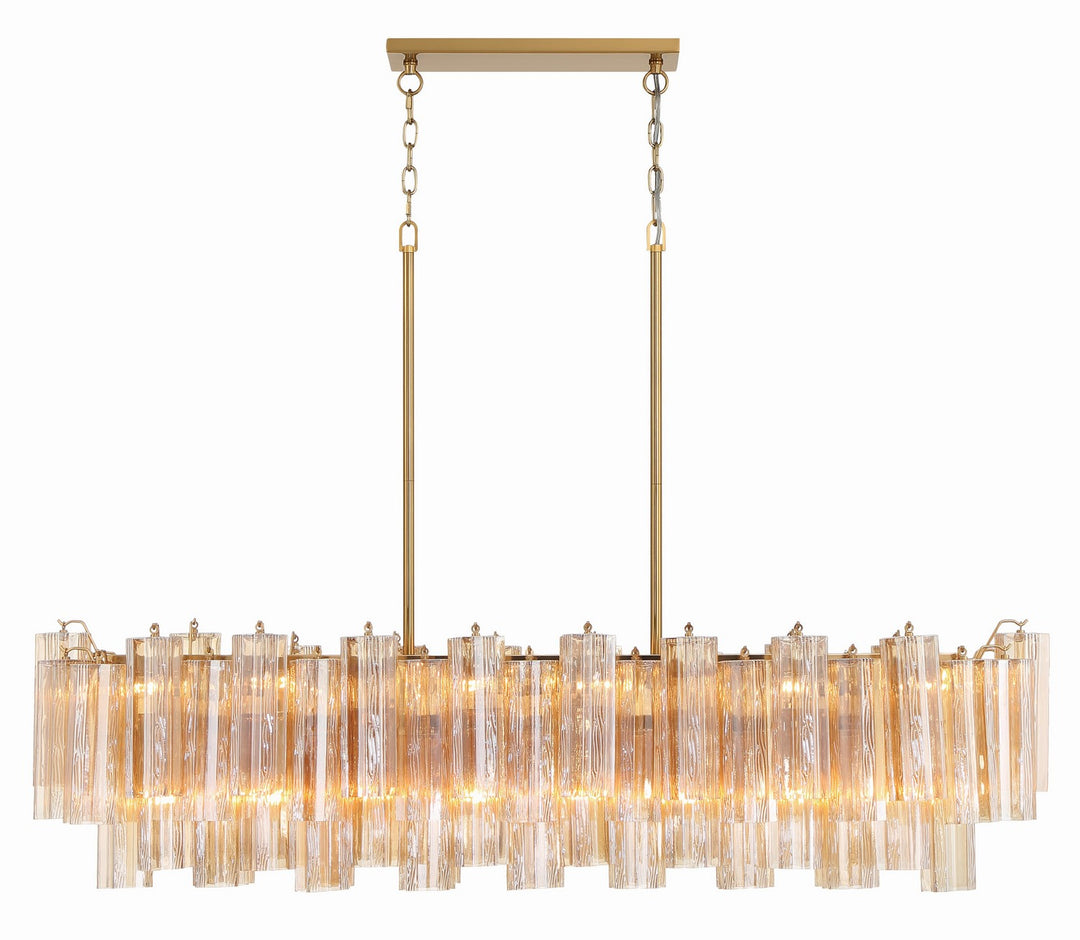 Addis 14 Light Chandelier in Aged Brass - available from The Lighting Shoppe, trusted by Canadian homeowners