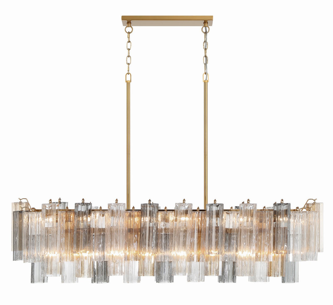 Addis 14 Light Chandelier in Aged Brass - available from The Lighting Shoppe, trusted by Canadian homeowners