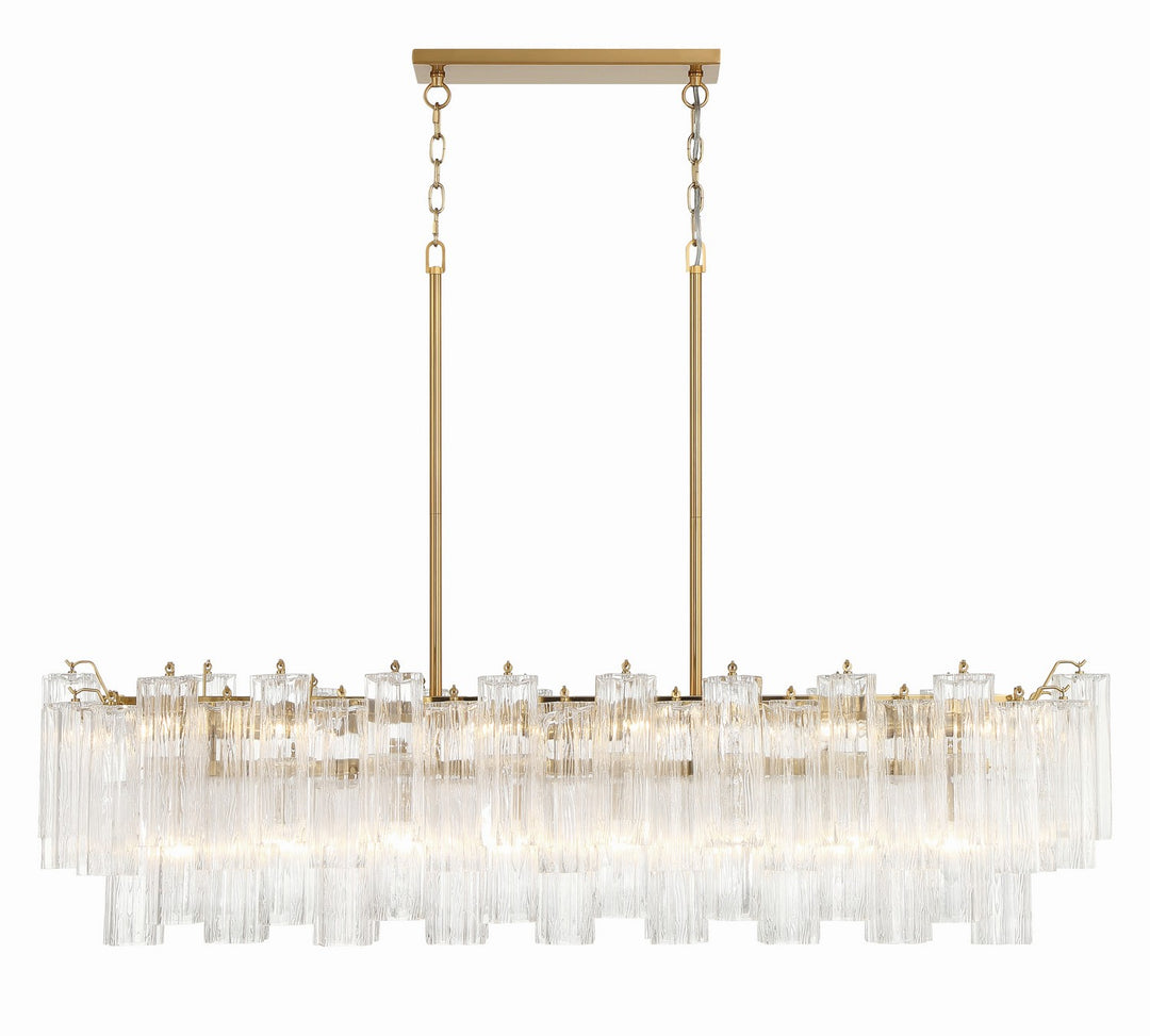 Addis 14 Light Chandelier in Aged Brass - available from The Lighting Shoppe, trusted by Canadian homeowners