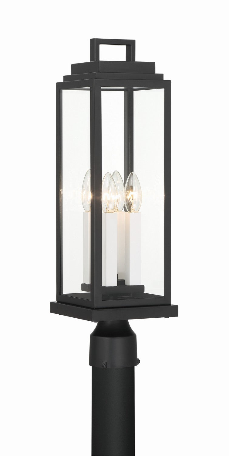 Aspen Four Light Outdoor Post Mount in Matte Black - available from The Lighting Shoppe, trusted by Canadian homeowners