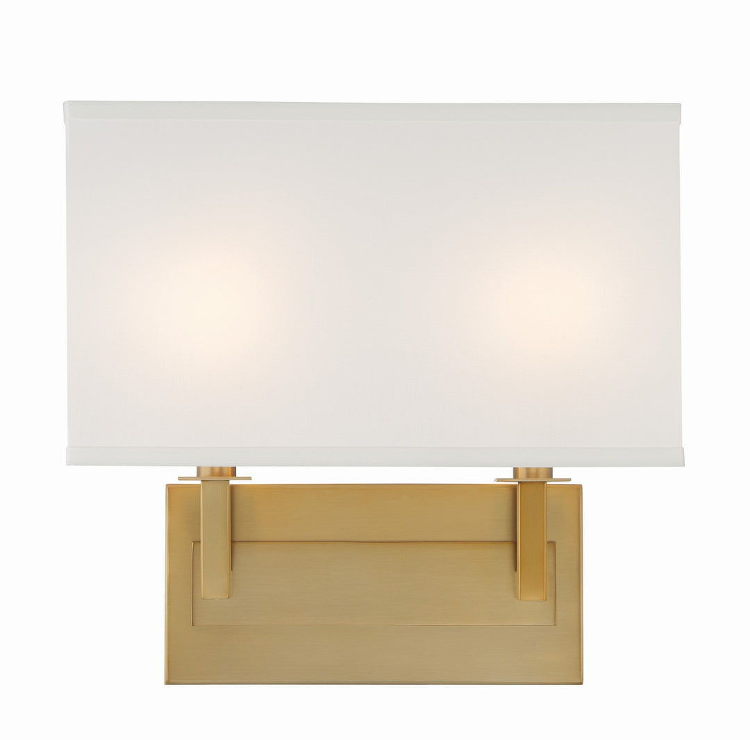 Durham Two Light Wall Sconce in Vibrant Gold - available from The Lighting Shoppe, trusted by Canadian homeowners