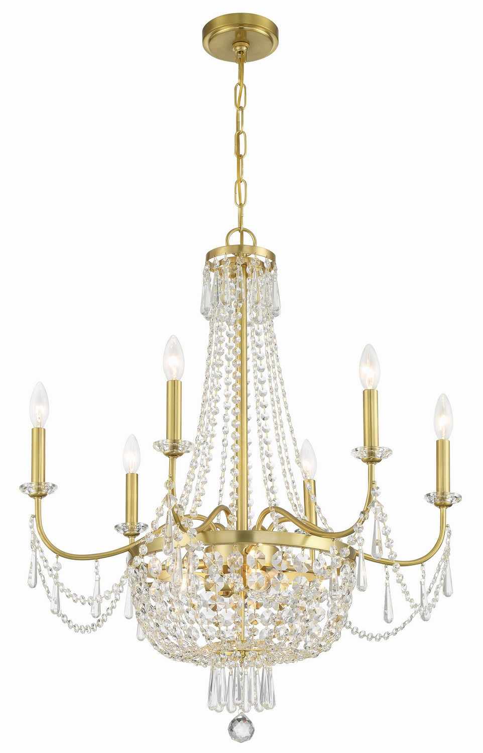 Haywood Nine Light Chandelier in Aged Brass - available from The Lighting Shoppe, trusted by Canadian homeowners