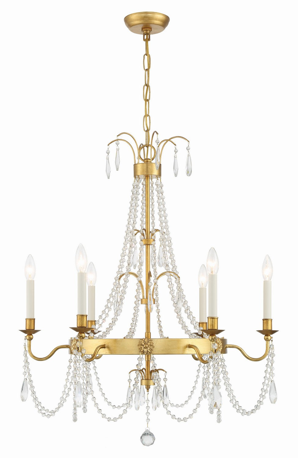 Maizey Six Light Chandelier in Antique Gold - available from The Lighting Shoppe, trusted by Canadian homeowners