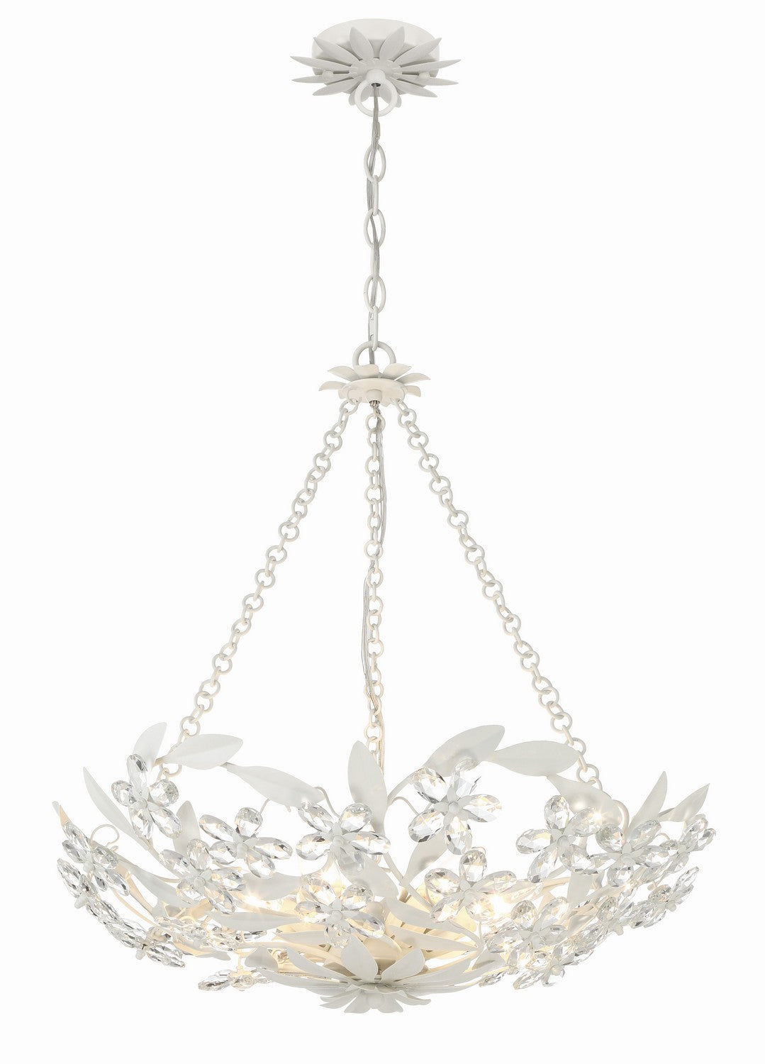 Marselle Six Light Chandelier in Matte White - available from The Lighting Shoppe, trusted by Canadian homeowners