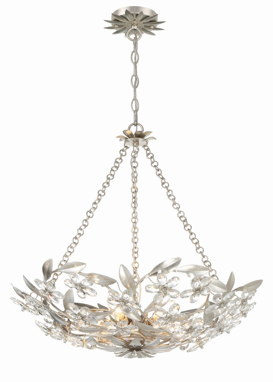 Marselle Six Light Chandelier in Antique Silver - available from The Lighting Shoppe, trusted by Canadian homeowners