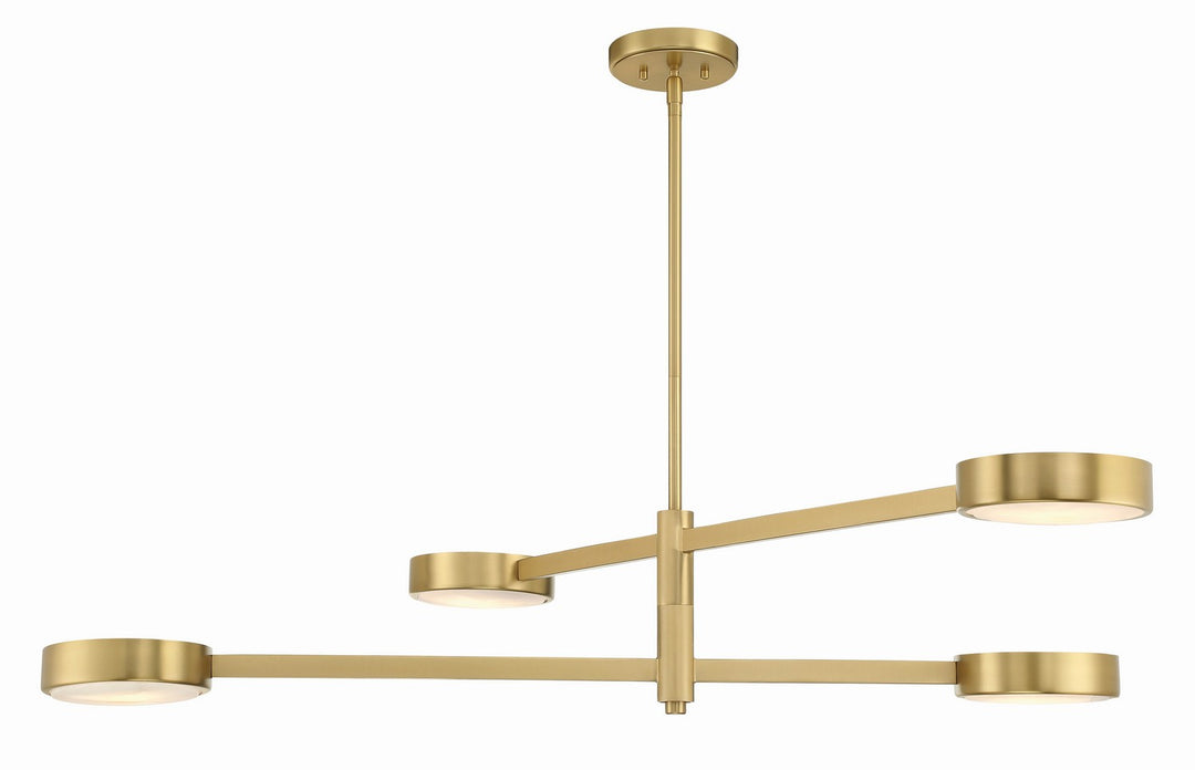 Orson Four Light Chandelier in Modern Gold - available from The Lighting Shoppe, trusted by Canadian homeowners