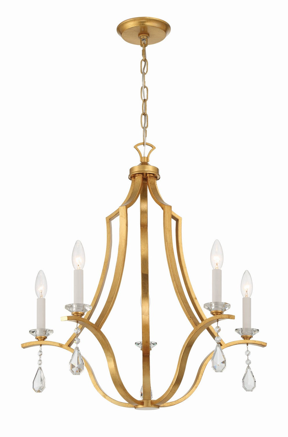 Perry Five Light Chandelier in Antique Gold - available from The Lighting Shoppe, trusted by Canadian homeowners