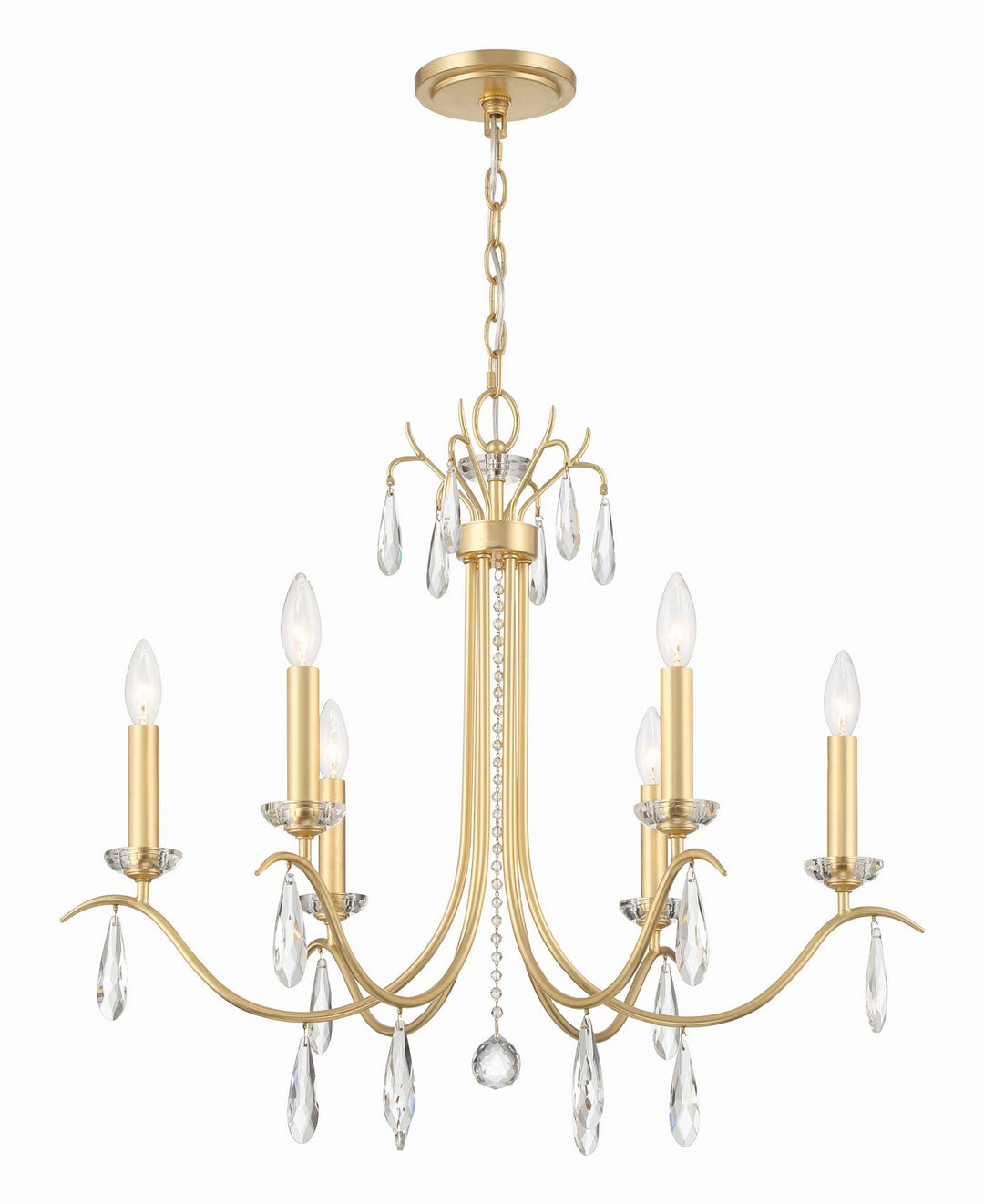 Rollins Six Light Chandelier in Antique Gold - available from The Lighting Shoppe, trusted by Canadian homeowners