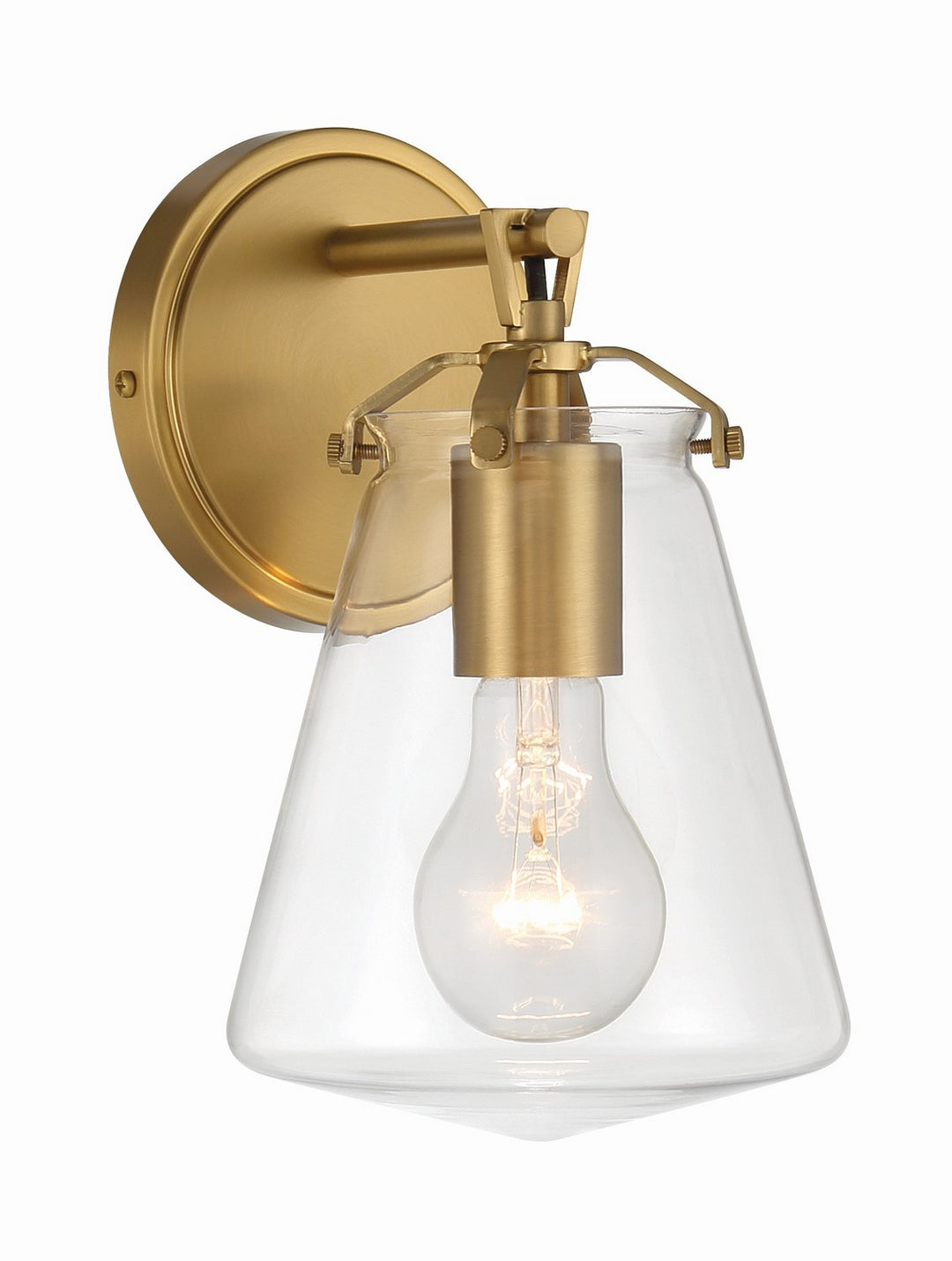 Voss One Light Wall Sconce in Luxe Gold - available from The Lighting Shoppe, trusted by Canadian homeowners