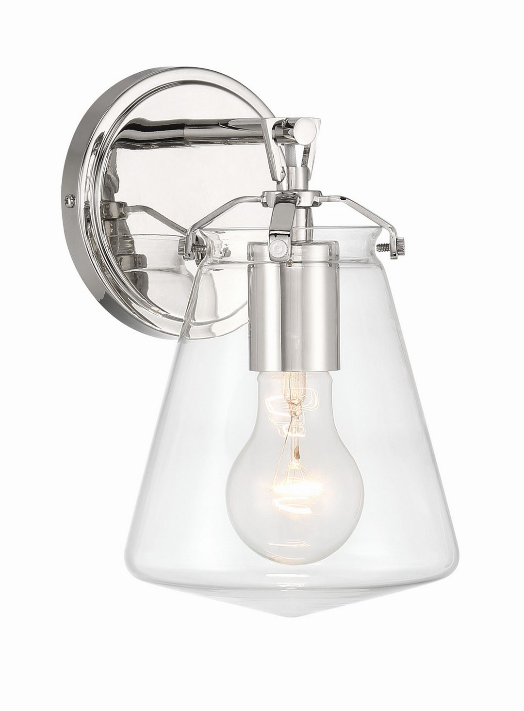 Voss One Light Wall Sconce in Polished Nickel - available from The Lighting Shoppe, trusted by Canadian homeowners