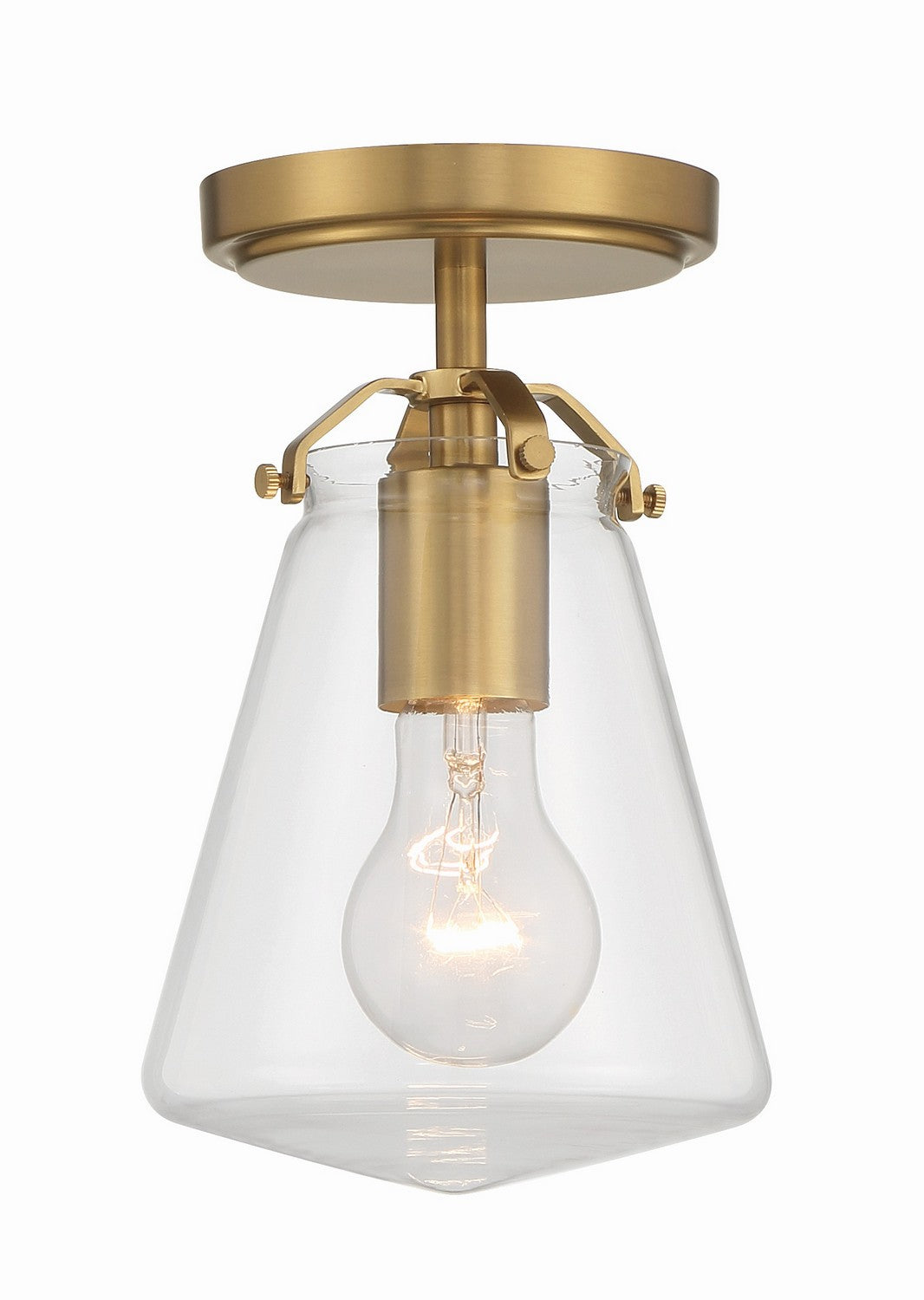 Voss One Light Semi Flush Mount in Luxe Gold - available from The Lighting Shoppe, trusted by Canadian homeowners