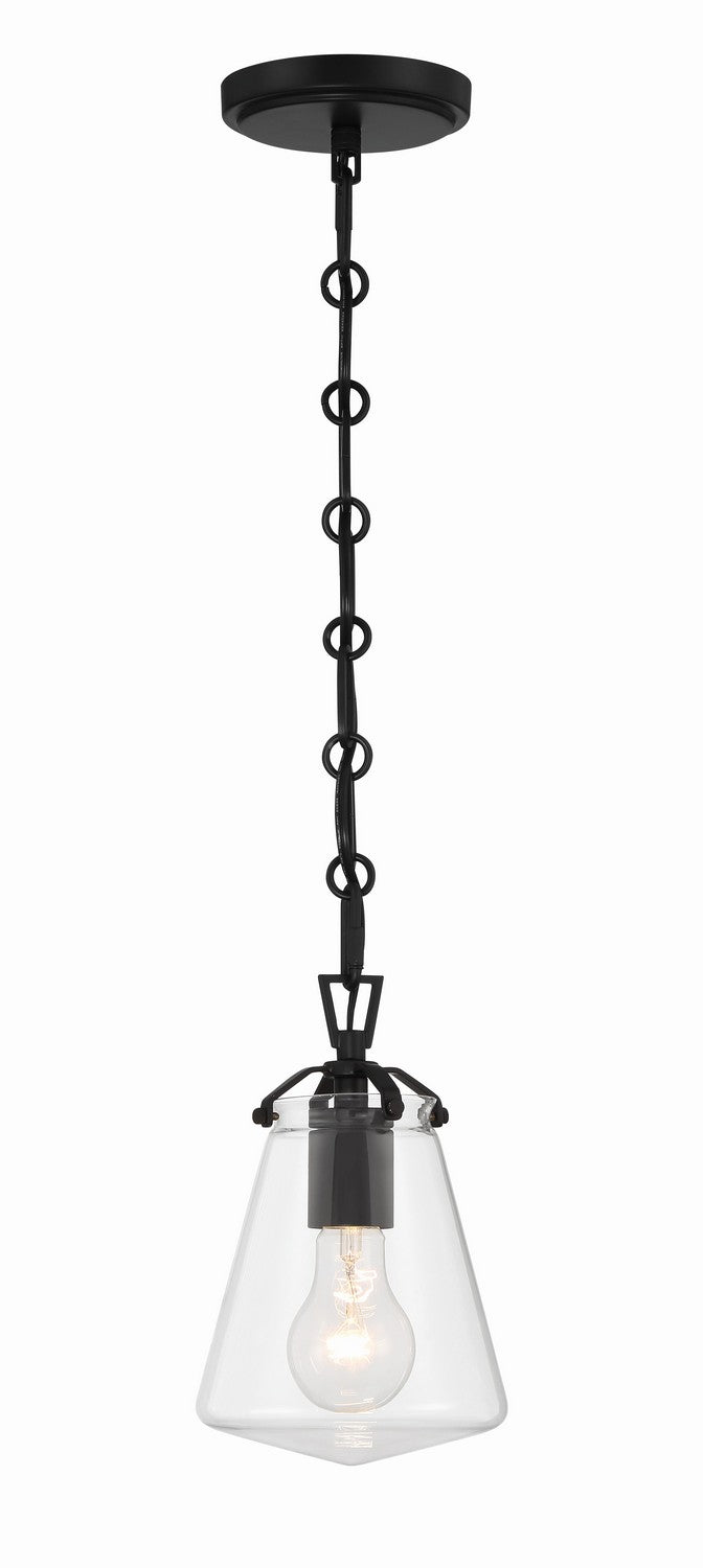 Voss One Light Mini Pendant in Matte Black - available from The Lighting Shoppe, trusted by Canadian homeowners