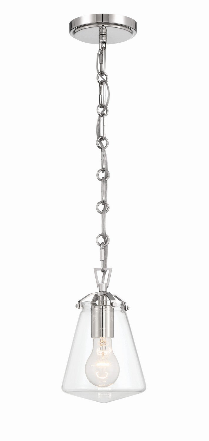 Voss One Light Mini Pendant in Polished Nickel - available from The Lighting Shoppe, trusted by Canadian homeowners