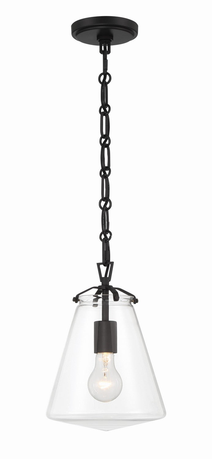 Voss One Light Mini Pendant in Matte Black - available from The Lighting Shoppe, trusted by Canadian homeowners