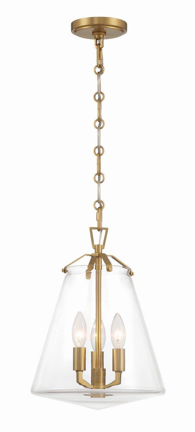 Voss Three Light Mini Chandelier in Luxe Gold - available from The Lighting Shoppe, trusted by Canadian homeowners