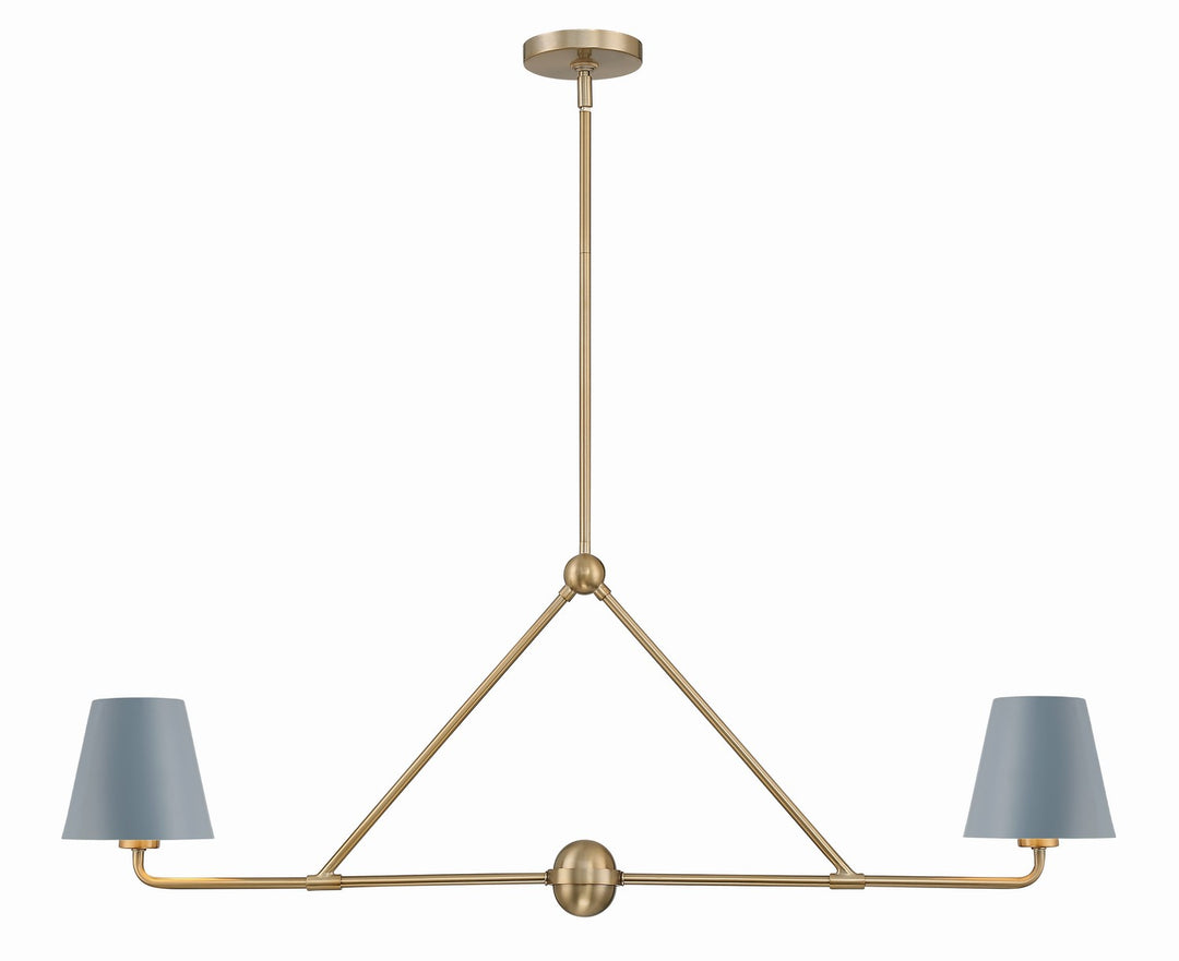 Xavier Two Light Chandelier in Vibrant Gold - available from The Lighting Shoppe, trusted by Canadian homeowners