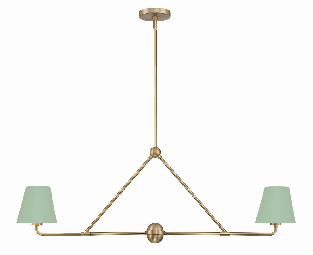 Xavier Two Light Chandelier in Vibrant Gold - available from The Lighting Shoppe, trusted by Canadian homeowners