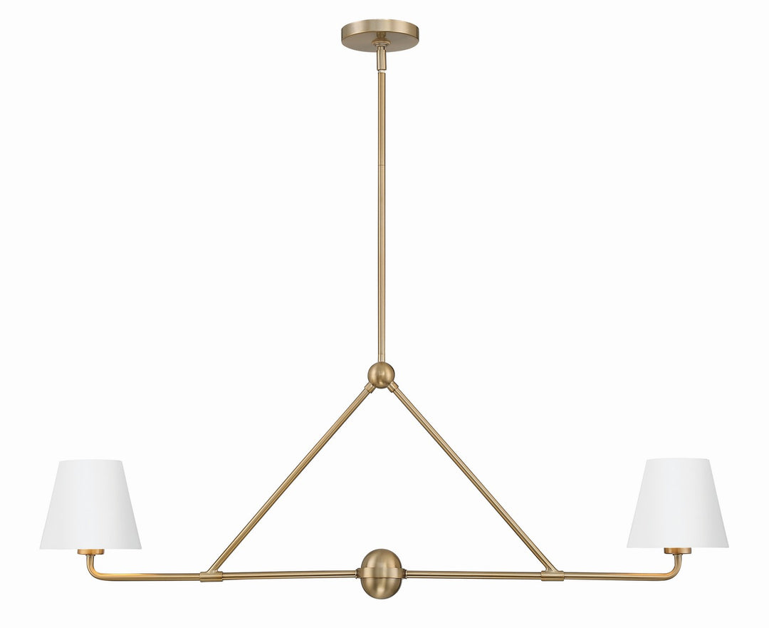 Xavier Two Light Chandelier in Vibrant Gold - available from The Lighting Shoppe, trusted by Canadian homeowners