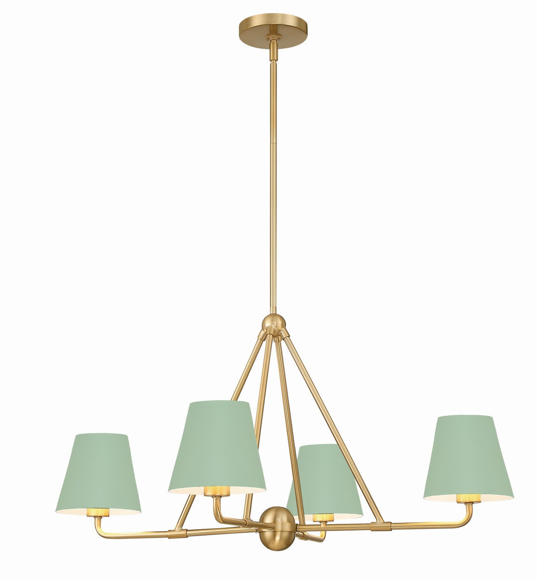 Xavier Four Light Chandelier in Vibrant Gold - available from The Lighting Shoppe, trusted by Canadian homeowners