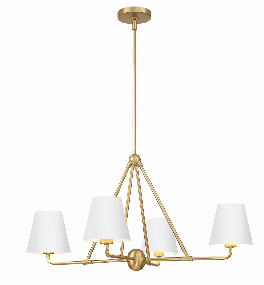 Xavier Four Light Chandelier in Vibrant Gold - available from The Lighting Shoppe, trusted by Canadian homeowners