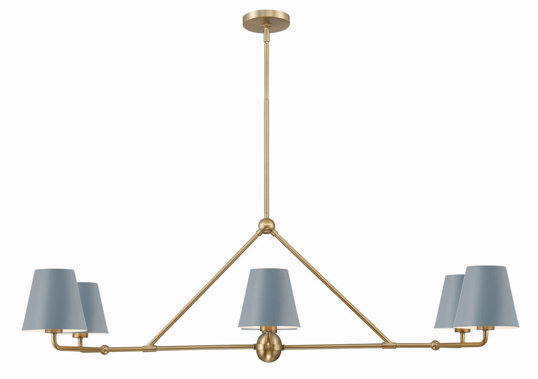Xavier Six Light Chandelier in Vibrant Gold - available from The Lighting Shoppe, trusted by Canadian homeowners