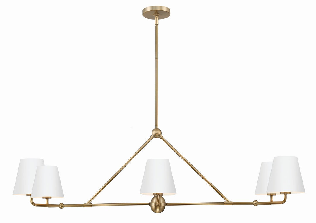 Xavier Six Light Chandelier in Vibrant Gold - available from The Lighting Shoppe, trusted by Canadian homeowners