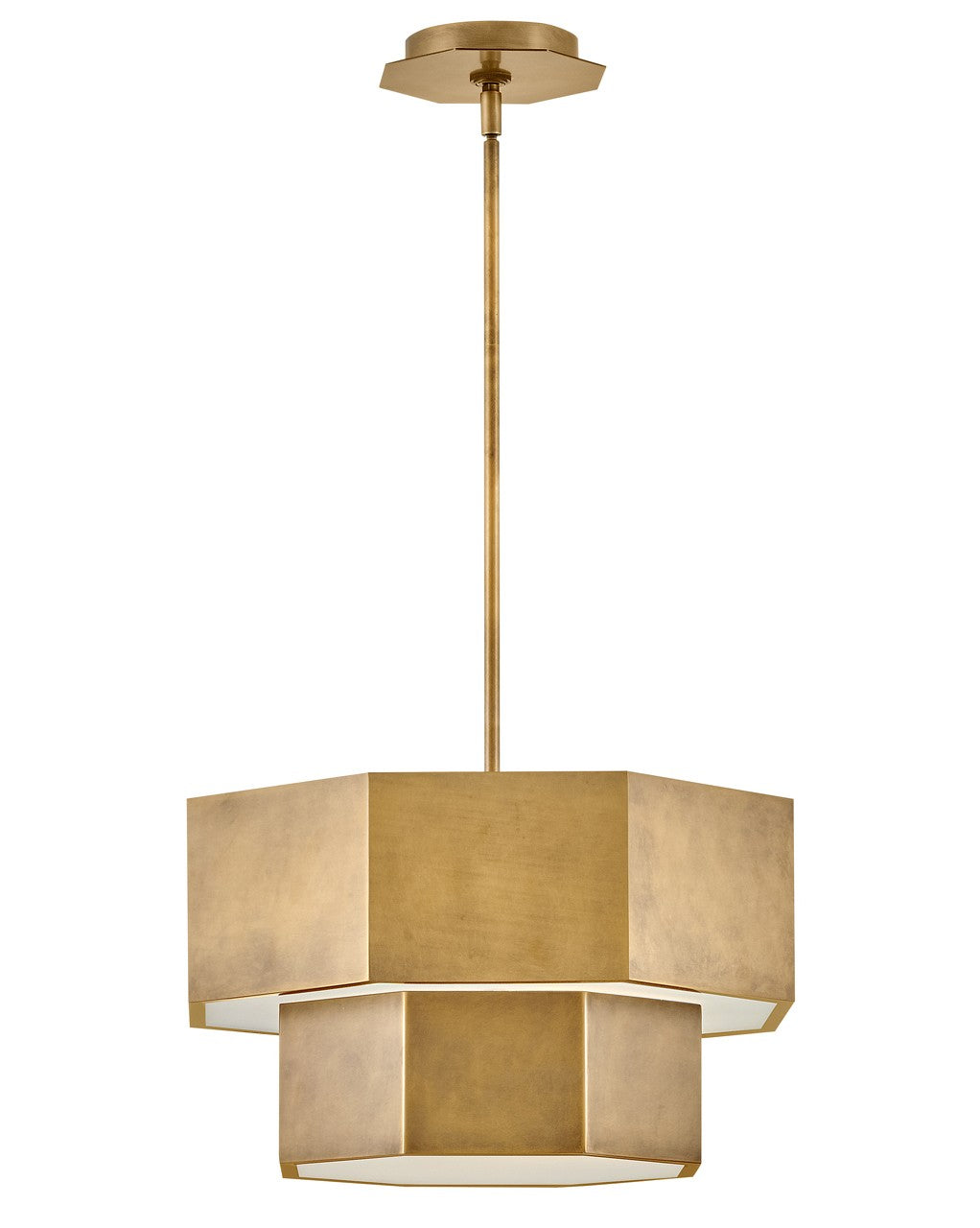 Facet LED Convertible Flush Mount in Heritage Brass - available from The Lighting Shoppe, trusted by Canadian homeowners