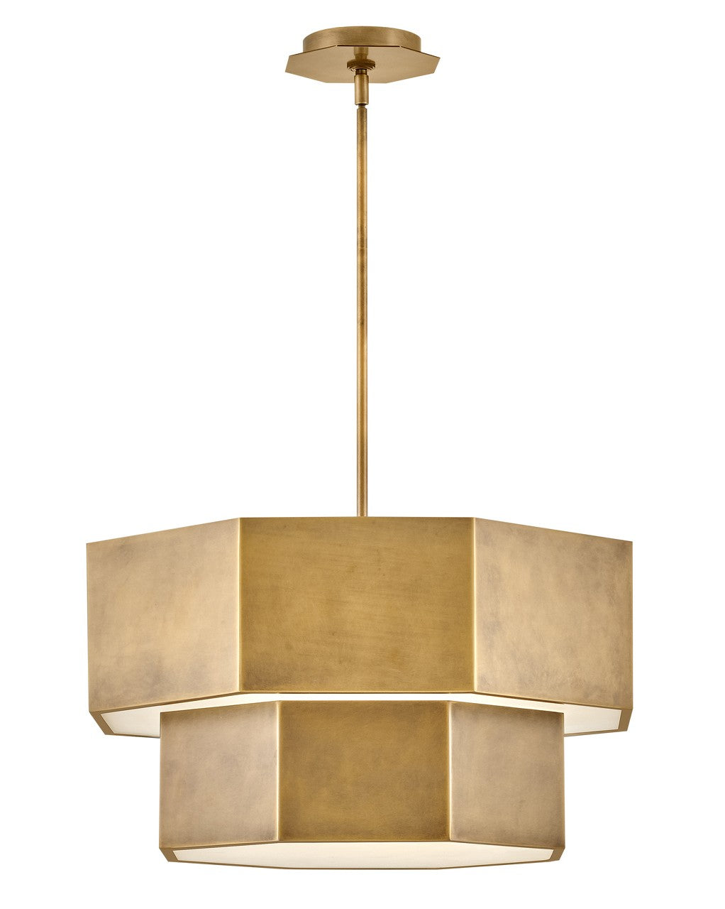 Facet LED Chandelier in Heritage Brass - available from The Lighting Shoppe, trusted by Canadian homeowners