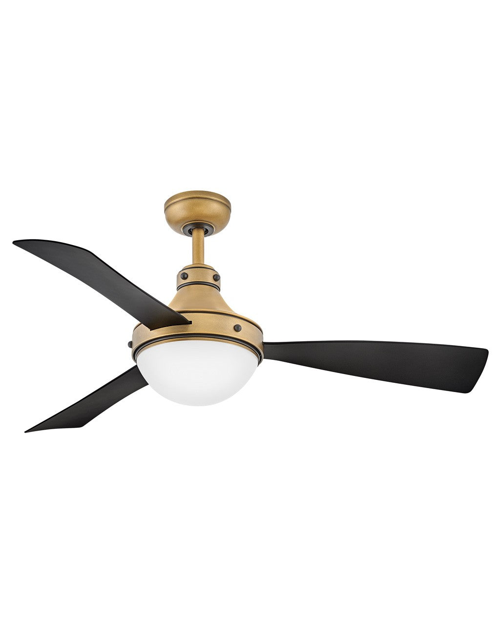 Oliver 50"Ceiling Fan in Heritage Brass - available from The Lighting Shoppe, trusted by Canadian homeowners