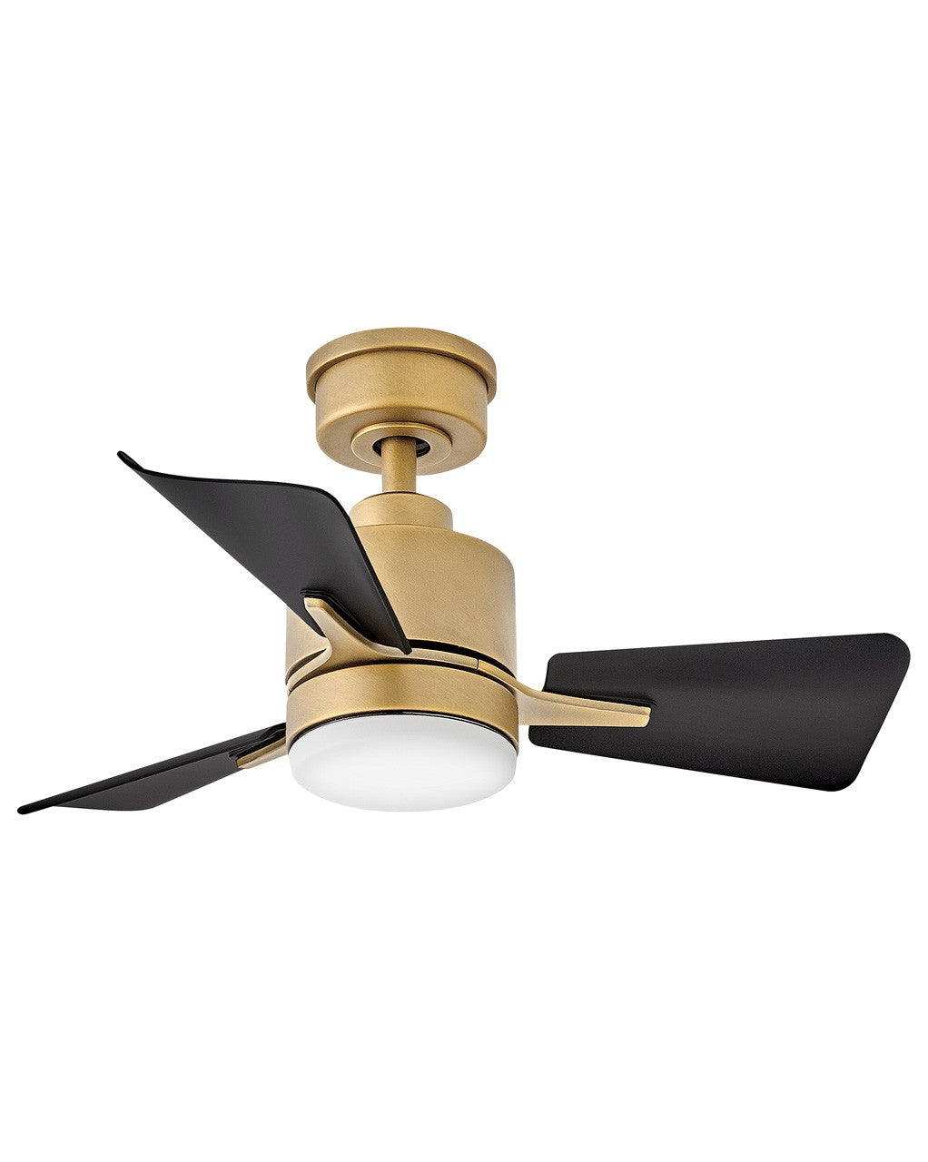 Atom 30"Ceiling Fan in Heritage Brass - available from The Lighting Shoppe, trusted by Canadian homeowners