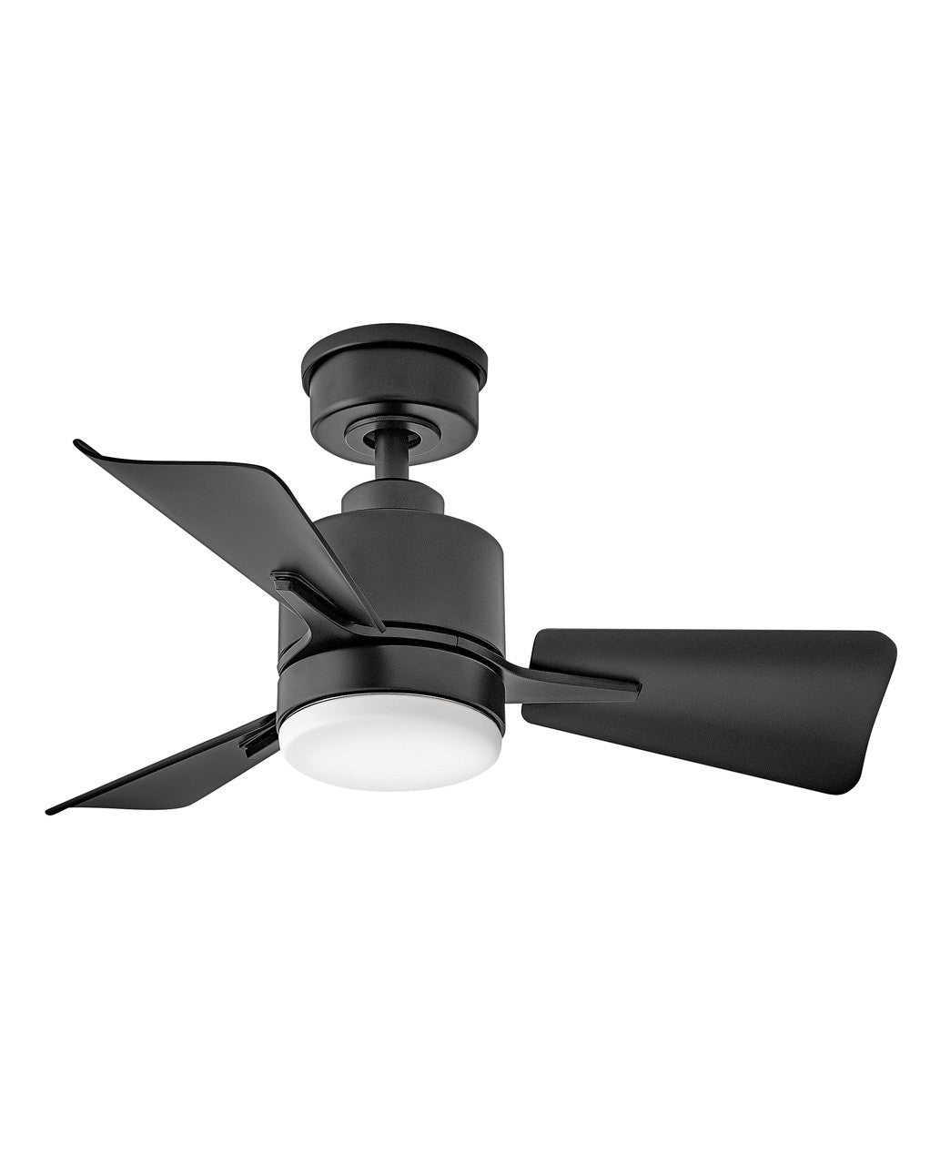 Atom 30"Ceiling Fan in Matte Black - available from The Lighting Shoppe, trusted by Canadian homeowners