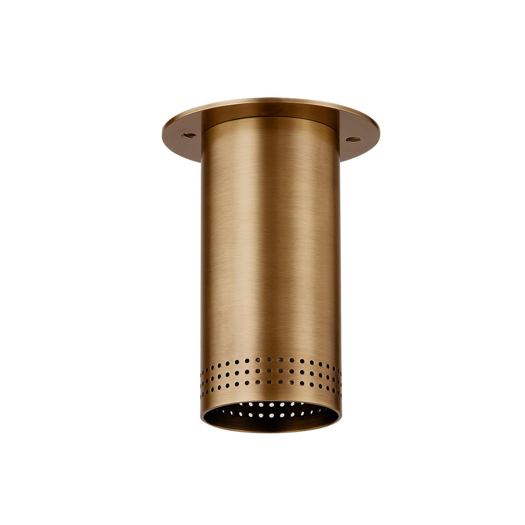 Berg One Light Flush Mount in Patina Brass - available from The Lighting Shoppe, trusted by Canadian homeowners