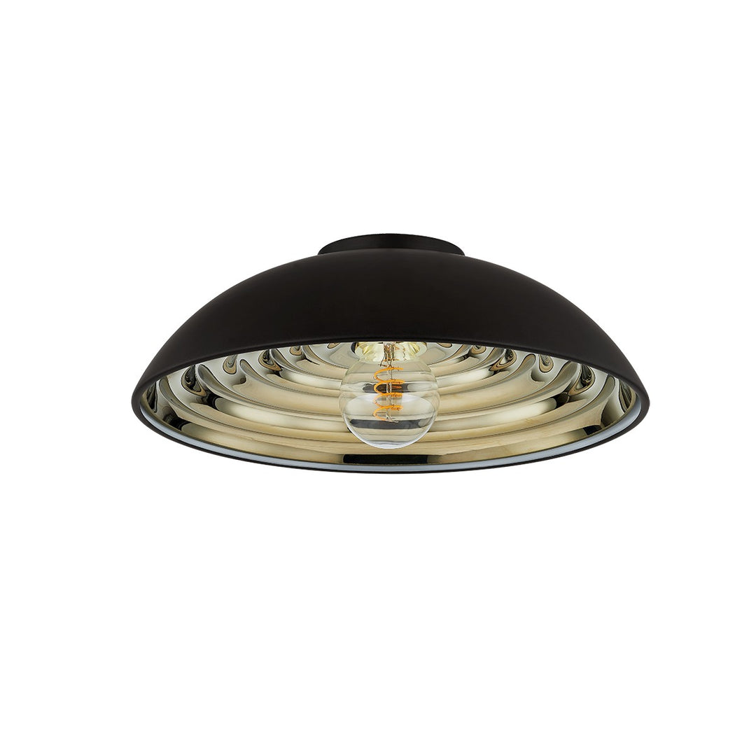 Eclipse One Light Flush Mount in Soft Black - available from The Lighting Shoppe, trusted by Canadian homeowners