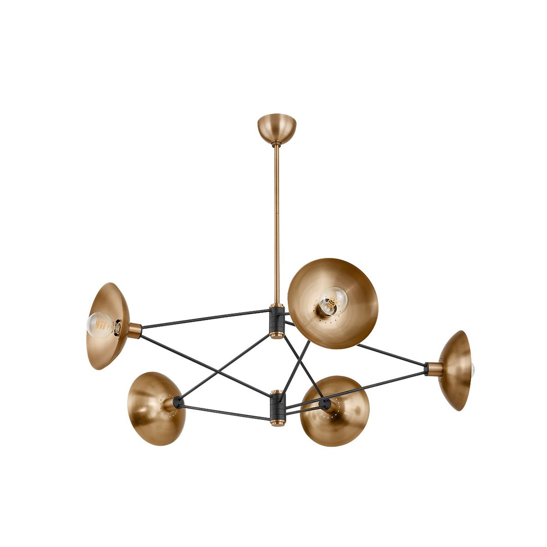 Troy Lighting Canada - F1050-PBR/SBK - Five Light Chandelier - Axel - Patina Brass