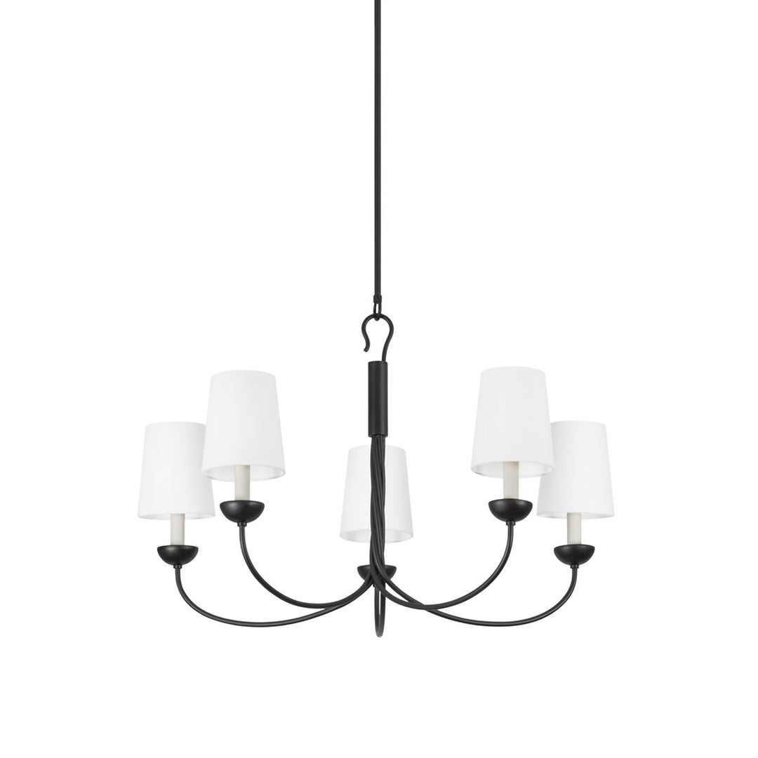 Montpelier Five Light Chandelier in Aged Iron - available from The Lighting Shoppe, trusted by Canadian homeowners
