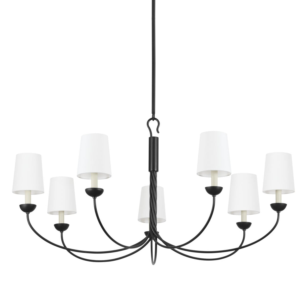 Montpelier Seven Light Chandelier in Aged Iron - available from The Lighting Shoppe, trusted by Canadian homeowners