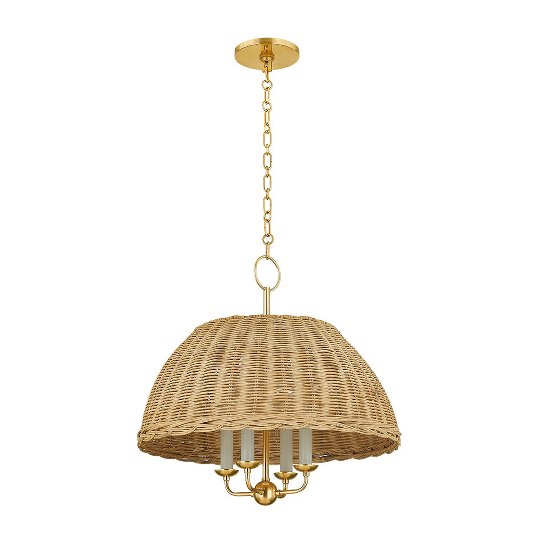Arwen Four Light Chandelier in Aged Brass - available from The Lighting Shoppe, trusted by Canadian homeowners