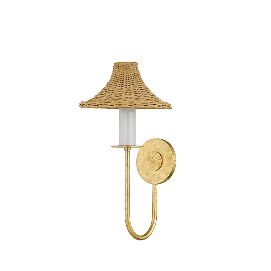 Twila One Light Wall Sconce in Vintage Gold Leaf - available from The Lighting Shoppe, trusted by Canadian homeowners