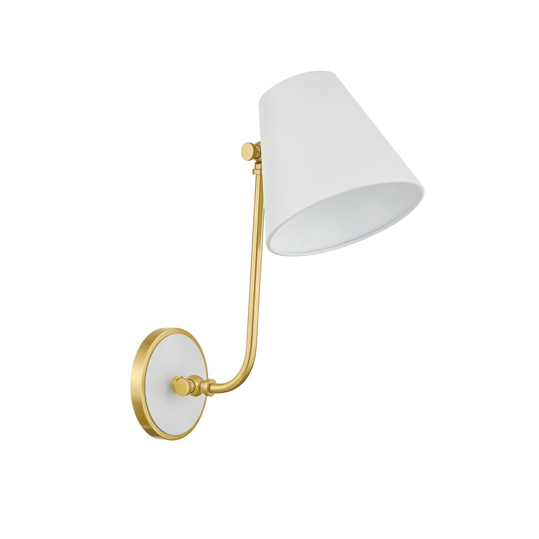 Georgann One Light Wall Sconce in Aged Brass/Soft White - available from The Lighting Shoppe, trusted by Canadian homeowners