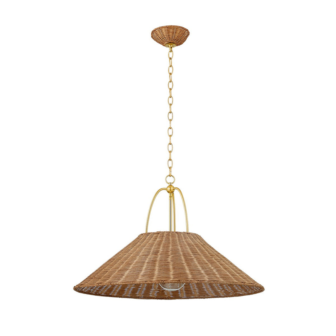 Davida One Light Pendant in Aged Brass - available from The Lighting Shoppe, trusted by Canadian homeowners