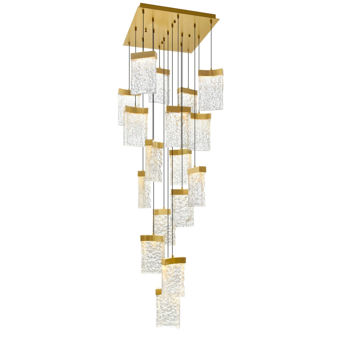 Lava LED Chandelier in Brass - available from The Lighting Shoppe, trusted by Canadian homeowners