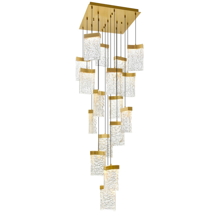 Lava LED Chandelier in Brass - available from The Lighting Shoppe, trusted by Canadian homeowners