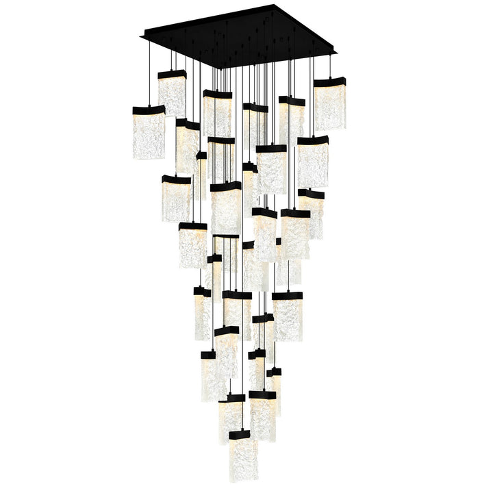 Lava LED Chandelier in Black - available from The Lighting Shoppe, trusted by Canadian homeowners